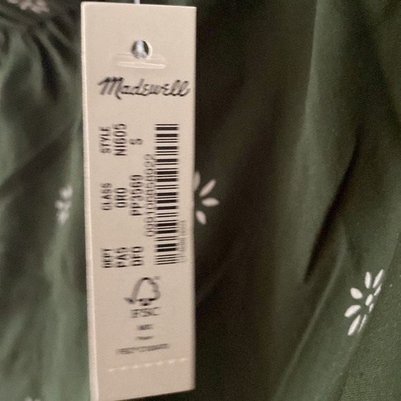 Madewell Pull Green Tired Mini Ruffles Lightweight Skirt - Picture 9 of 9